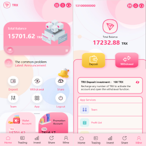 多语言trx/usdt钱包理财/区块链算力矿池/Difi流动性TRX理财分红